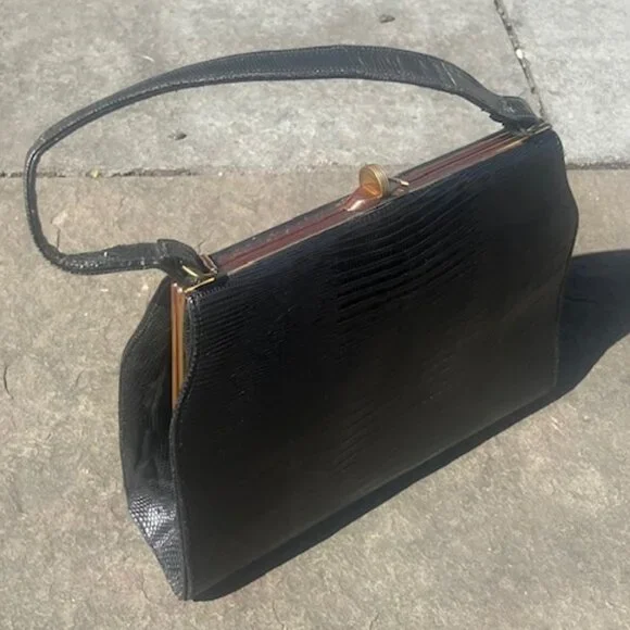 Vintage Lesco 1960s Lizard Handbag - Picture 3 of 11